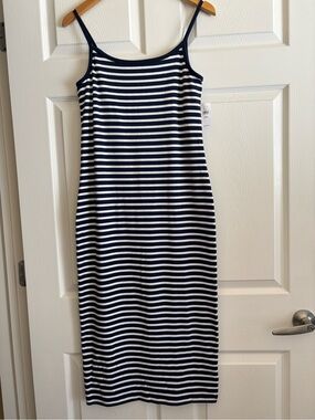 GAP Navy and White Striped Tank Dress
